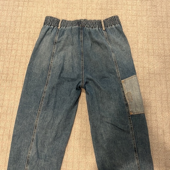 BDG PATCHWORK DENIM PANTS Elastic Waist Pull-On with Velcro - Picture 7 of 8